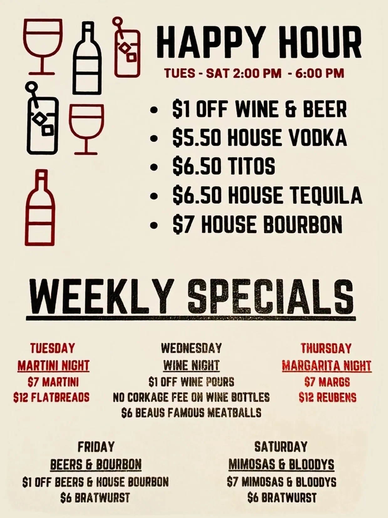 15215 tarantula hill happy hour deal