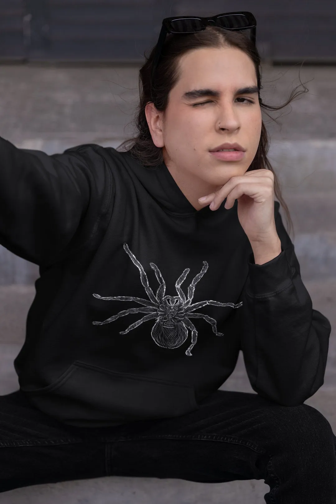 15288 child tarantula hoodie washing